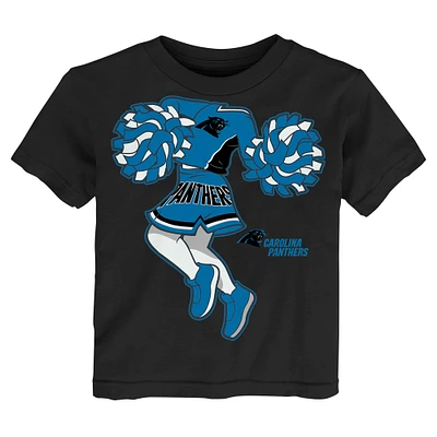 Girls Toddler Black Carolina Panthers Cheerleader T-Shirt