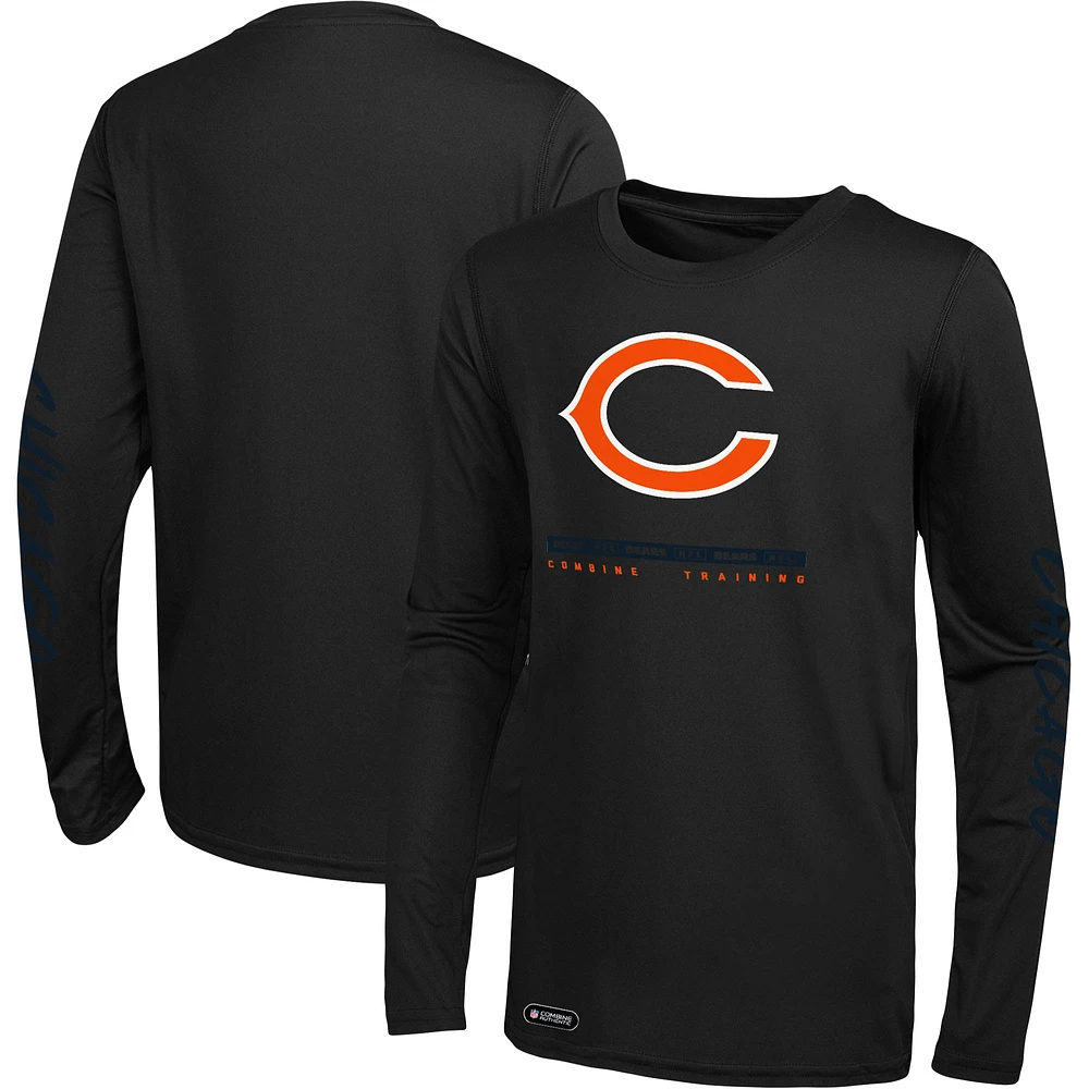 Men's Black Chicago Bears Agility Long Sleeve T-Shirt