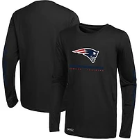 Men's Black New England Patriots Agility Long Sleeve T-Shirt
