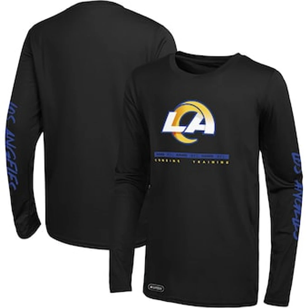 Men's Black Los Angeles Rams Agility Long Sleeve T-Shirt