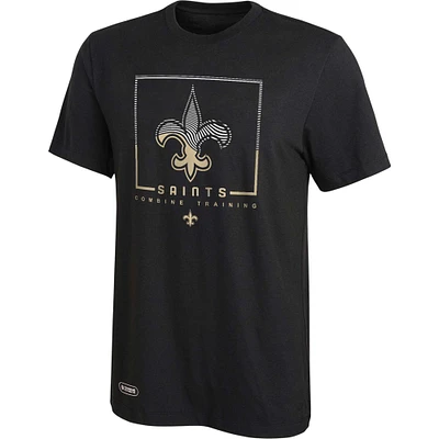 Men's Black New Orleans Saints Combine Authentic Clutch T-Shirt