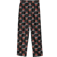 Youth Black Cincinnati Bengals Team Color Printed Pajama Pants