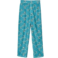 Youth Aqua Miami Dolphins Team Color Printed Pajama Pants