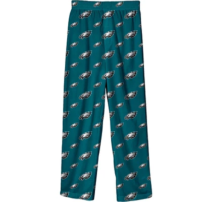 Youth Green Philadelphia Eagles Team Color Printed Pajama Pants