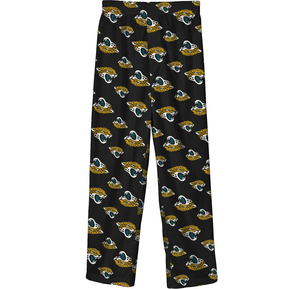 Youth Black Jacksonville Jaguars Team Color Printed Pajama Pants