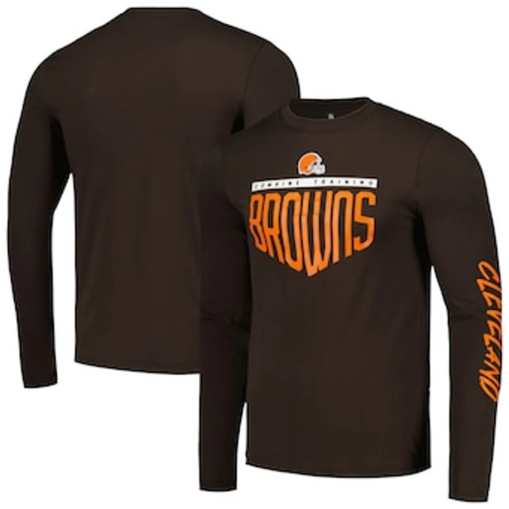 Men's Brown Cleveland Browns Impact Long Sleeve T-Shirt