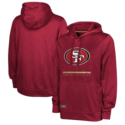 Men's Scarlet San Francisco 49ers Speed Drill Streak Pullover Hoodie