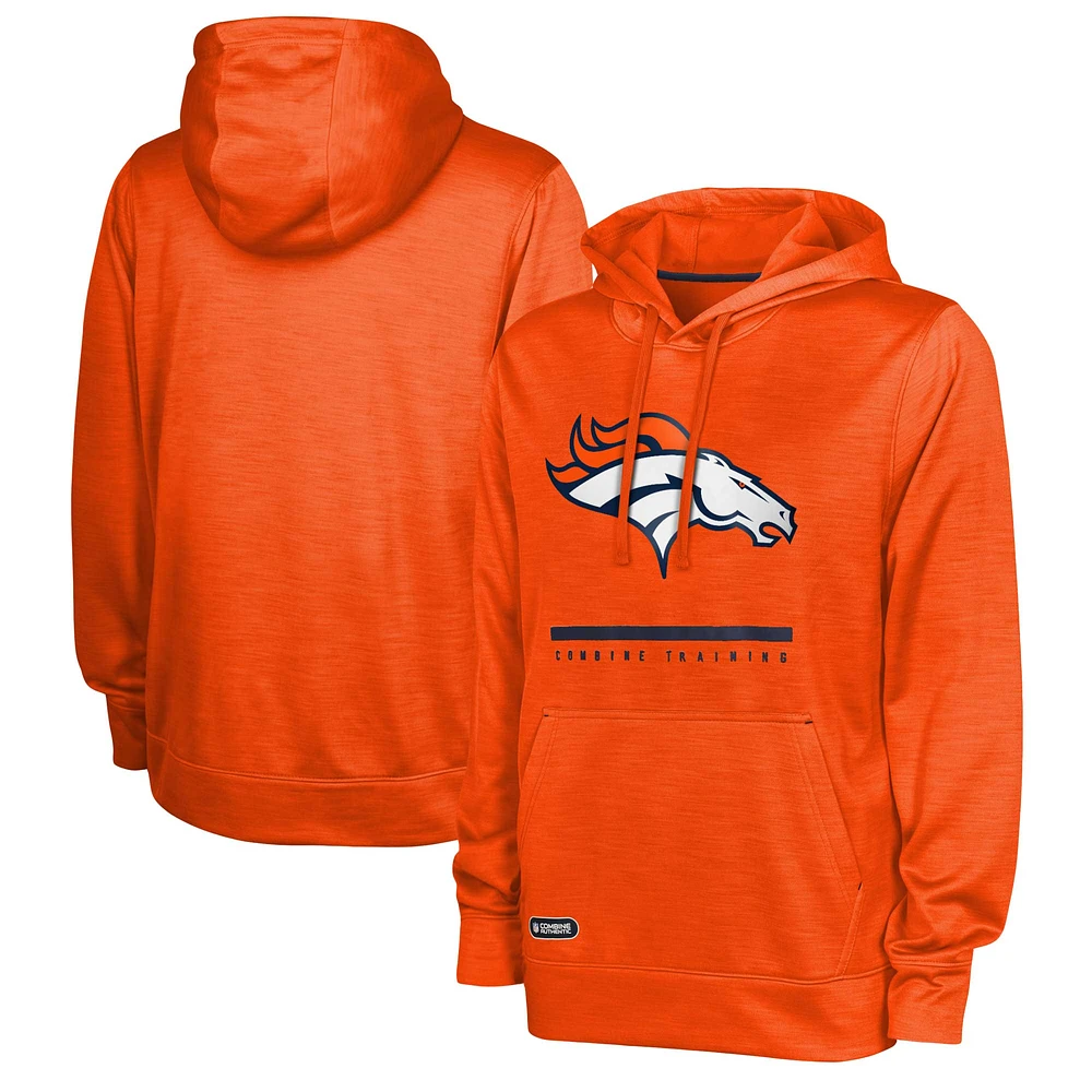 Men's Orange Denver Broncos Speed Drill Streak Pullover Hoodie