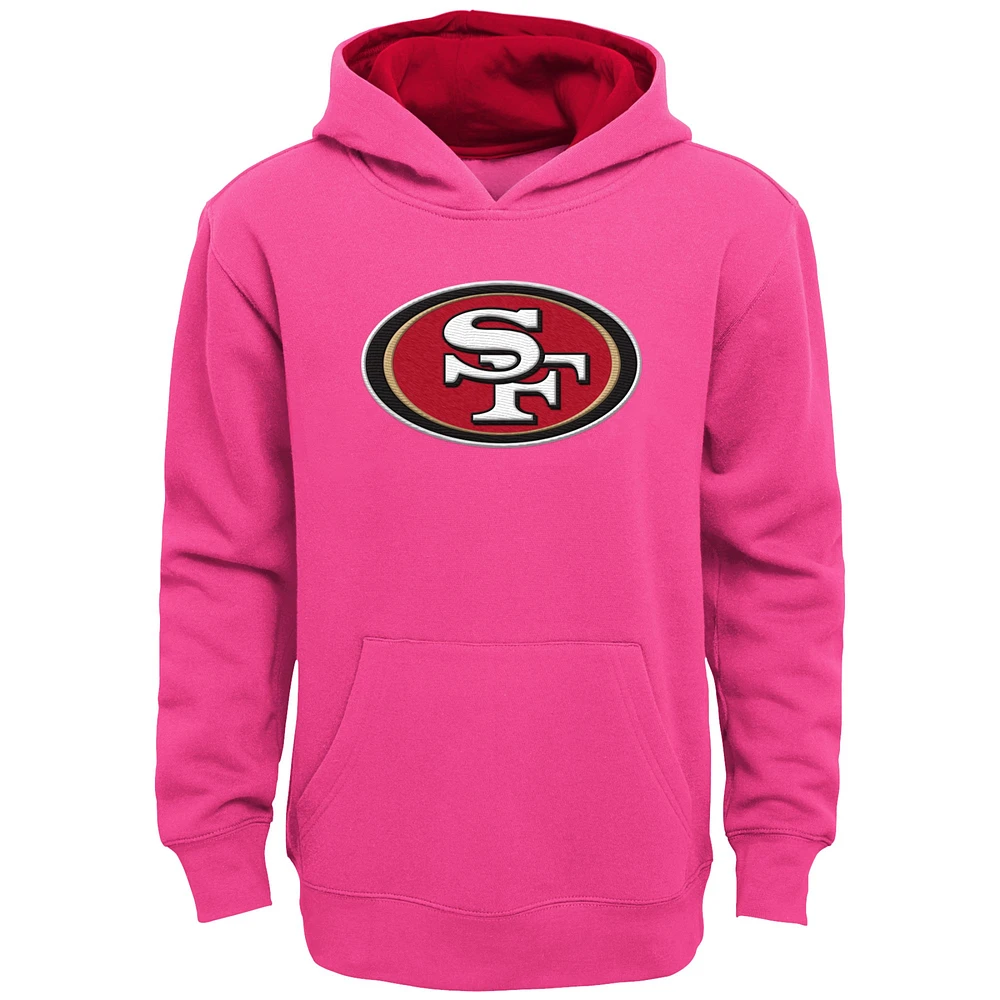 Girls Youth Pink San Francisco 49ers Prime Pullover Hoodie