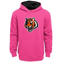 Girls Youth Pink Cincinnati Bengals Prime Pullover Hoodie