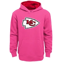 Girls Youth Pink Kansas City Chiefs Prime Pullover Hoodie