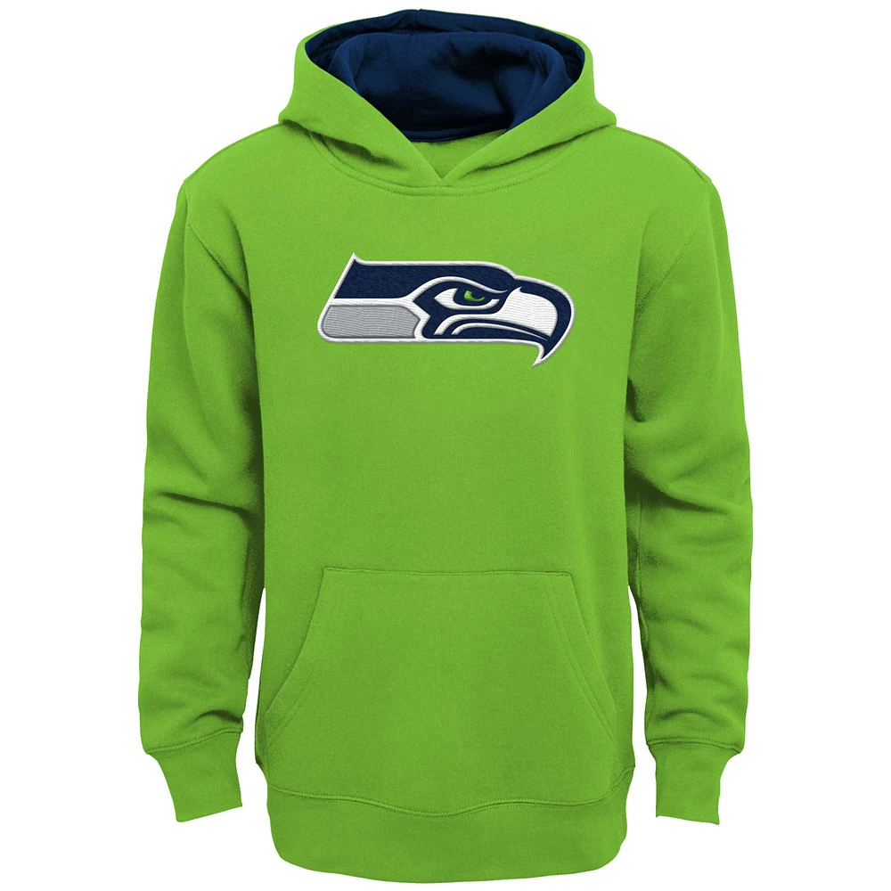 Youth Neon Green Seattle Seahawks Prime Pullover Hoodie