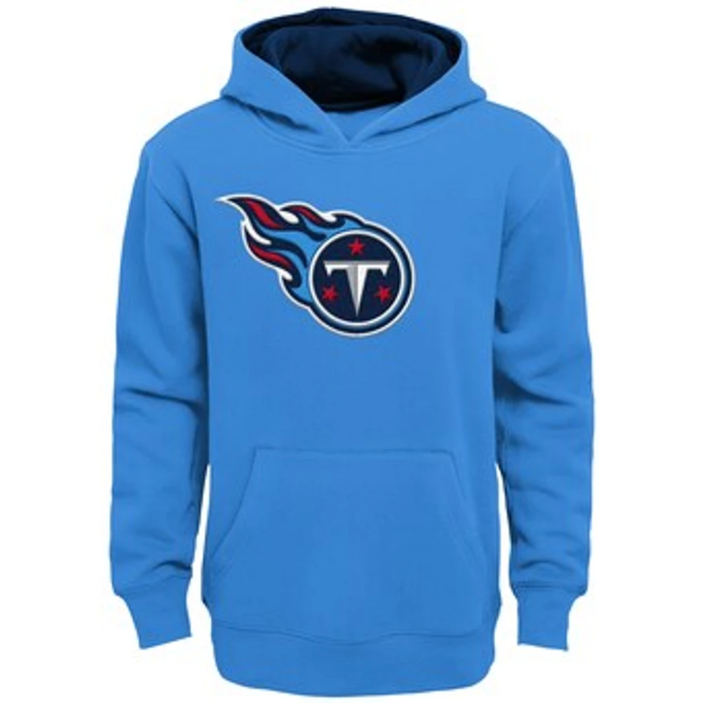 Youth Light Blue Tennessee Titans Prime Pullover Hoodie