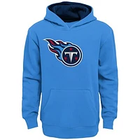 Youth Light Blue Tennessee Titans Prime Pullover Hoodie