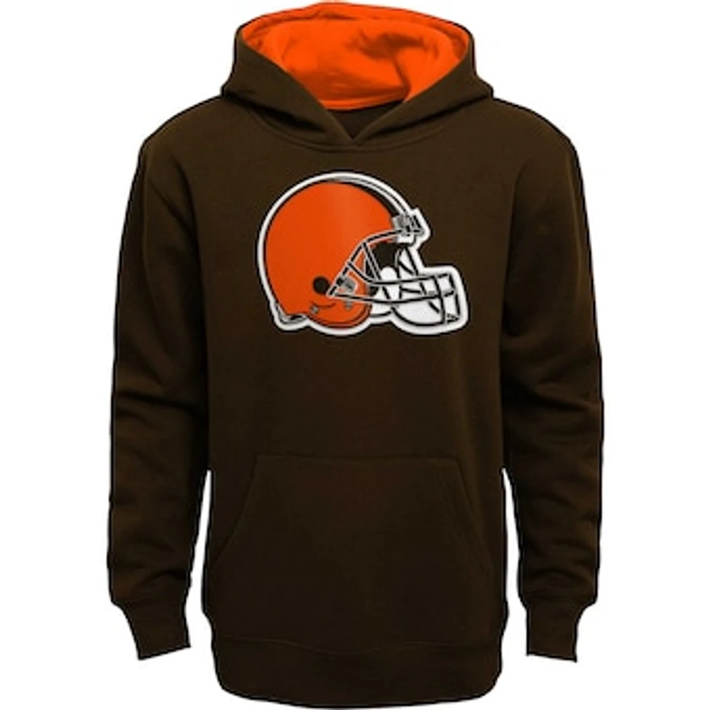 Youth Brown Cleveland Browns Prime Pullover Hoodie