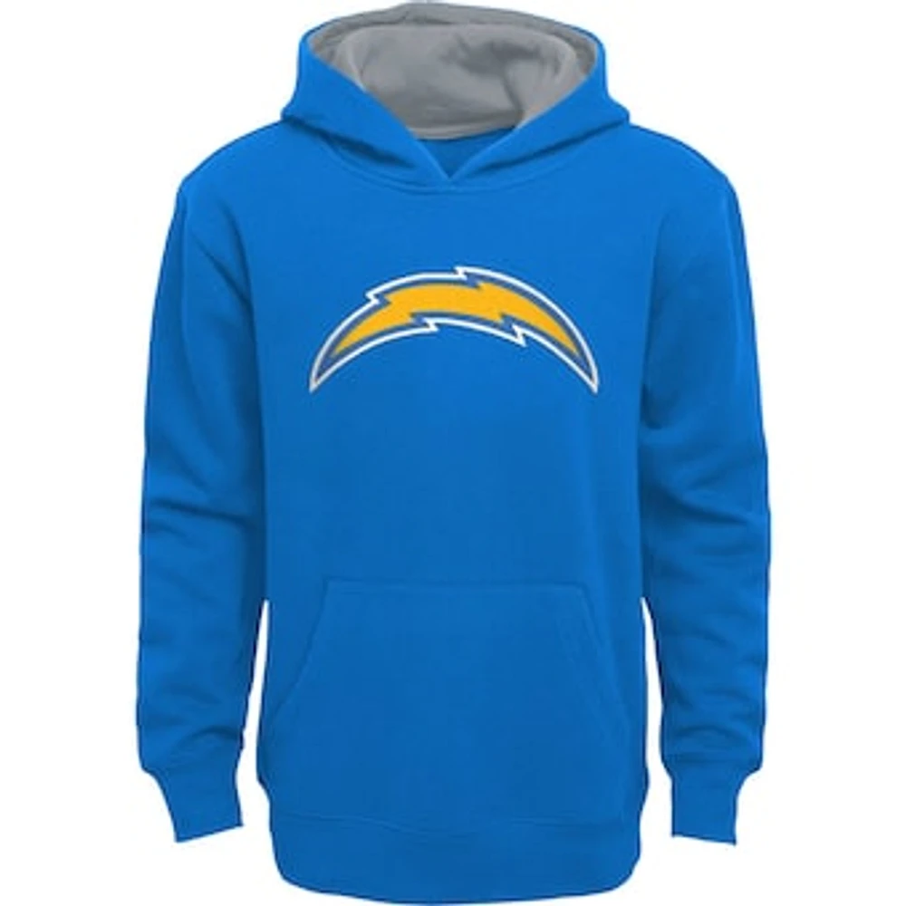 Youth Powder Blue Los Angeles Chargers Prime Pullover Hoodie