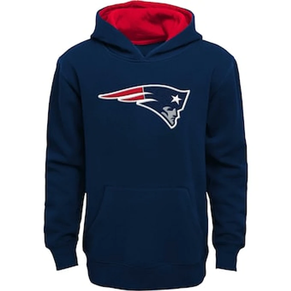 Youth Navy New England Patriots Prime Pullover Hoodie