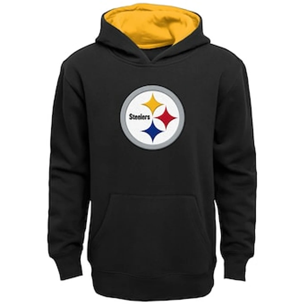 Youth Black Pittsburgh Steelers Prime Pullover Hoodie