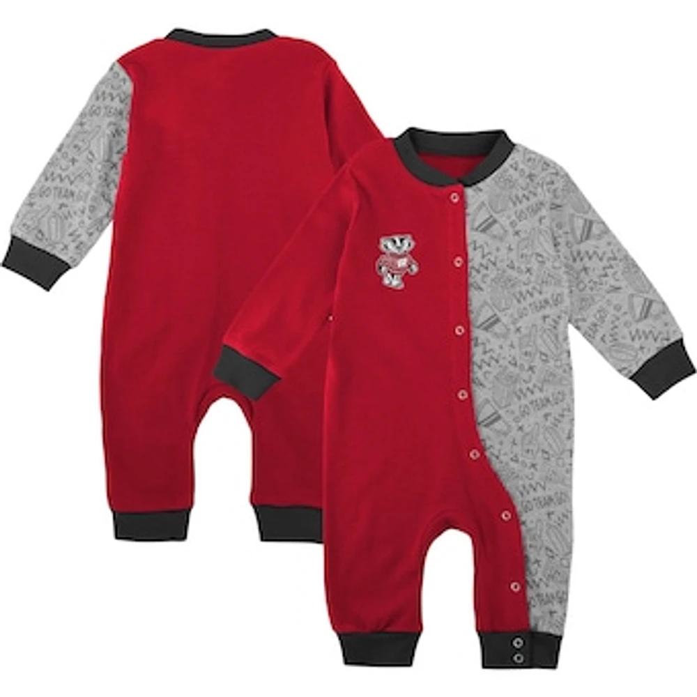 Infant Red Wisconsin Badgers Playbook Two-Tone Sleeper