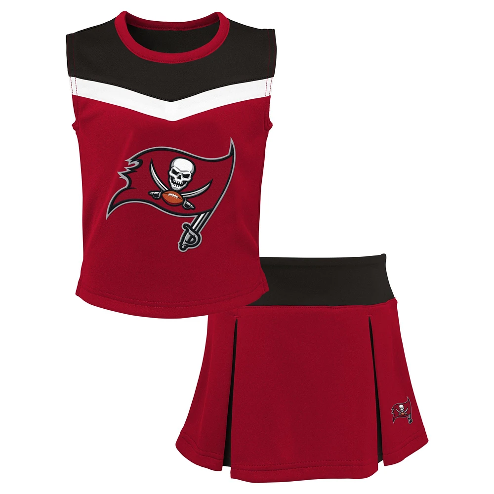 Girls Youth Red Tampa Bay Buccaneers Spirit Two-Piece Cheerleader Set