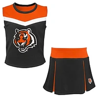 Girls Youth Black Cincinnati Bengals Spirit Two-Piece Cheerleader Set