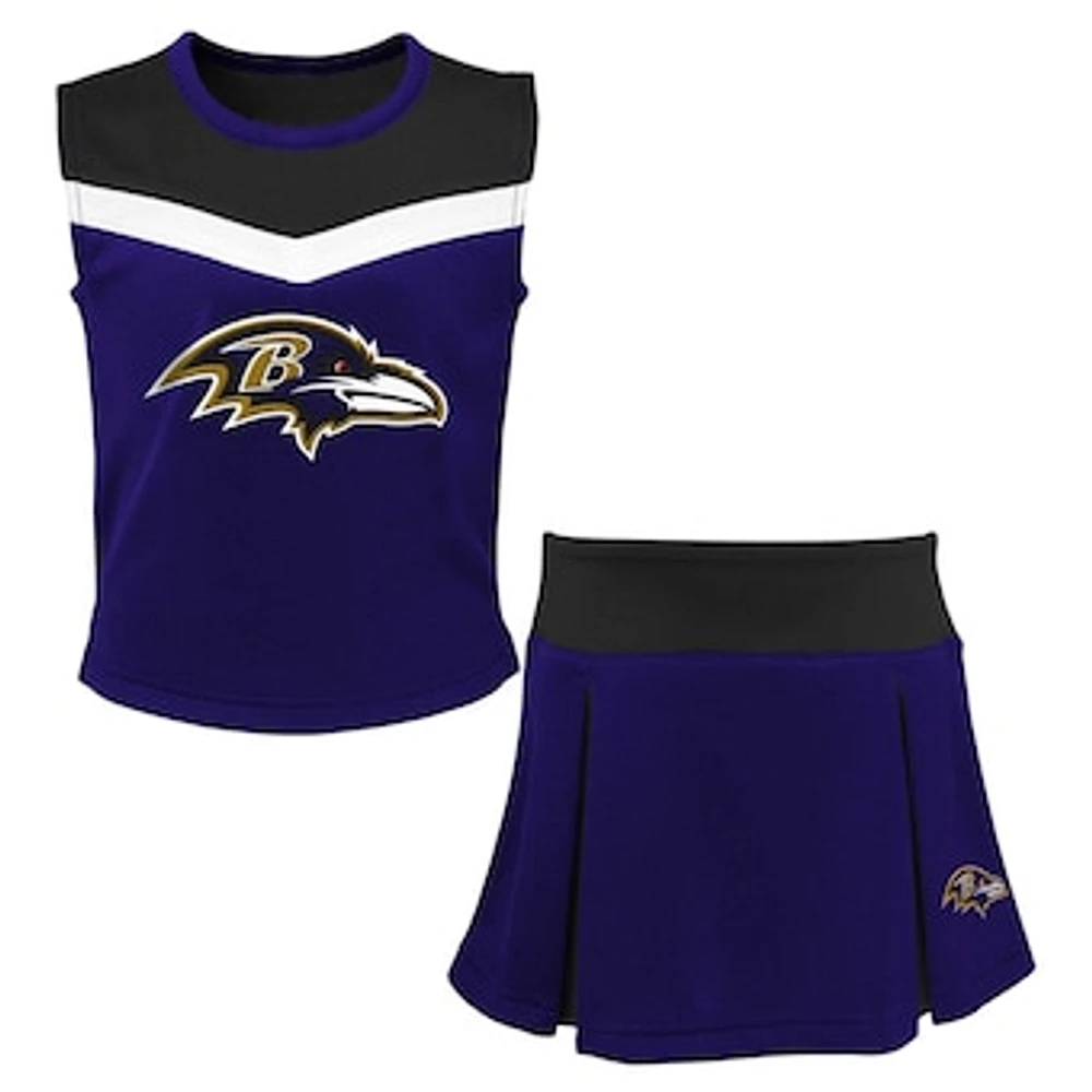 Girls Youth Purple Baltimore Ravens Spirit Two-Piece Cheerleader Set