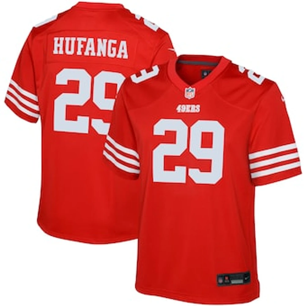 Youth Nike Talanoa Hufanga Scarlet San Francisco 49ers Game Jersey