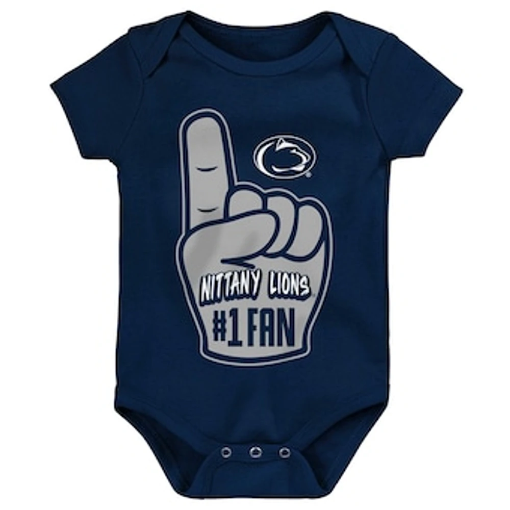 Newborn & Infant Navy Penn State Nittany Lions #1 Fan Foam Finger Bodysuit