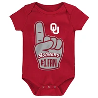 Newborn & Infant Crimson Oklahoma Sooners #1 Fan Foam Finger Bodysuit