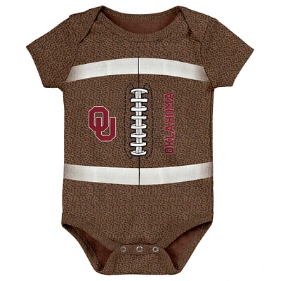 Newborn & Infant Brown Oklahoma Sooners Catch Me Football Bodysuit