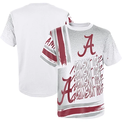 Preschool White Alabama Crimson Tide Gametime Multi-Hit Oversized T-Shirt