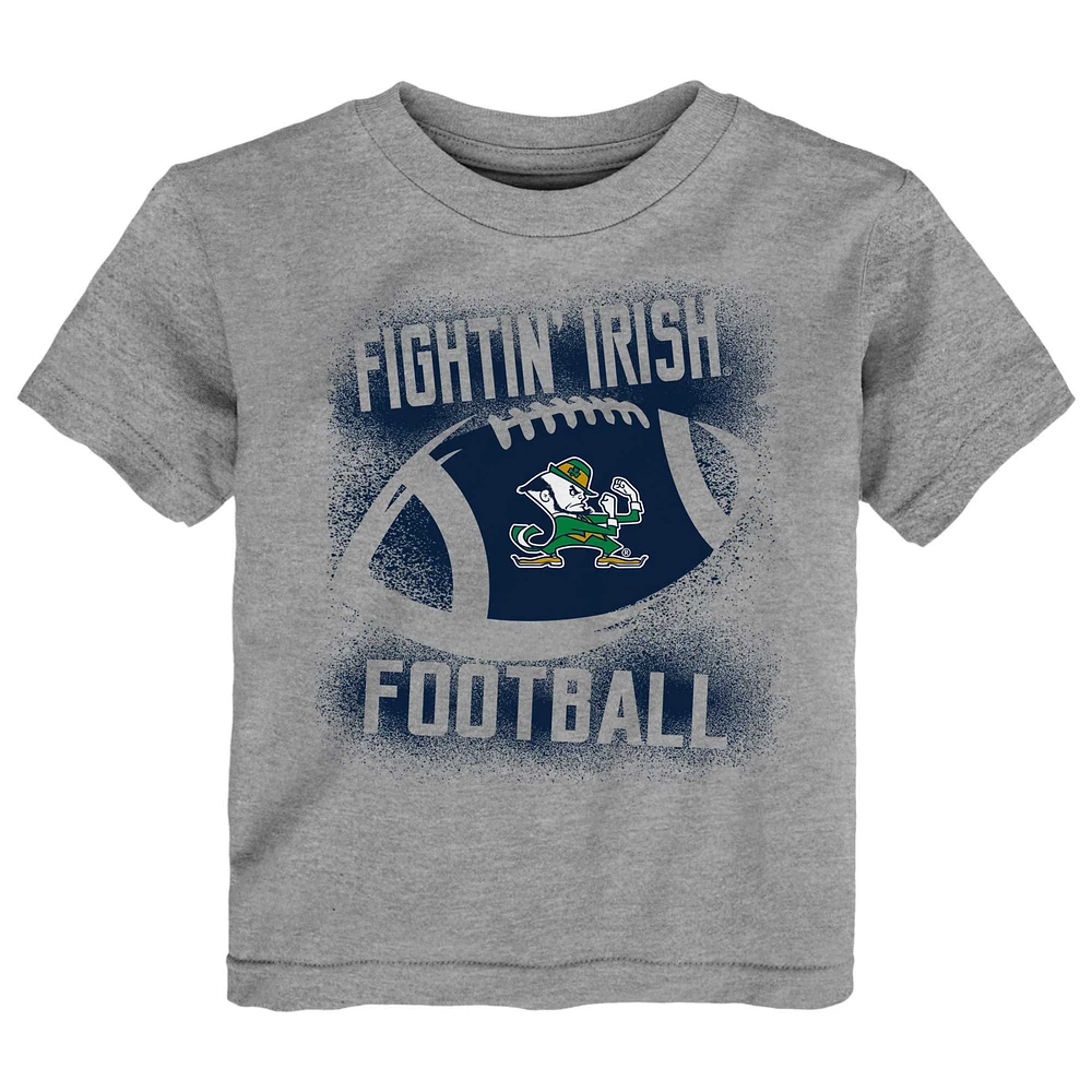 Toddler Heather Gray Notre Dame Fighting Irish Stencil T-Shirt