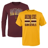 Youth Gold/Maroon Arizona State Sun Devils Fan Wave T-Shirt Combo Pack