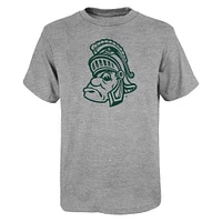 Youth Heather Gray Michigan State Spartans Vault Logo T-Shirt