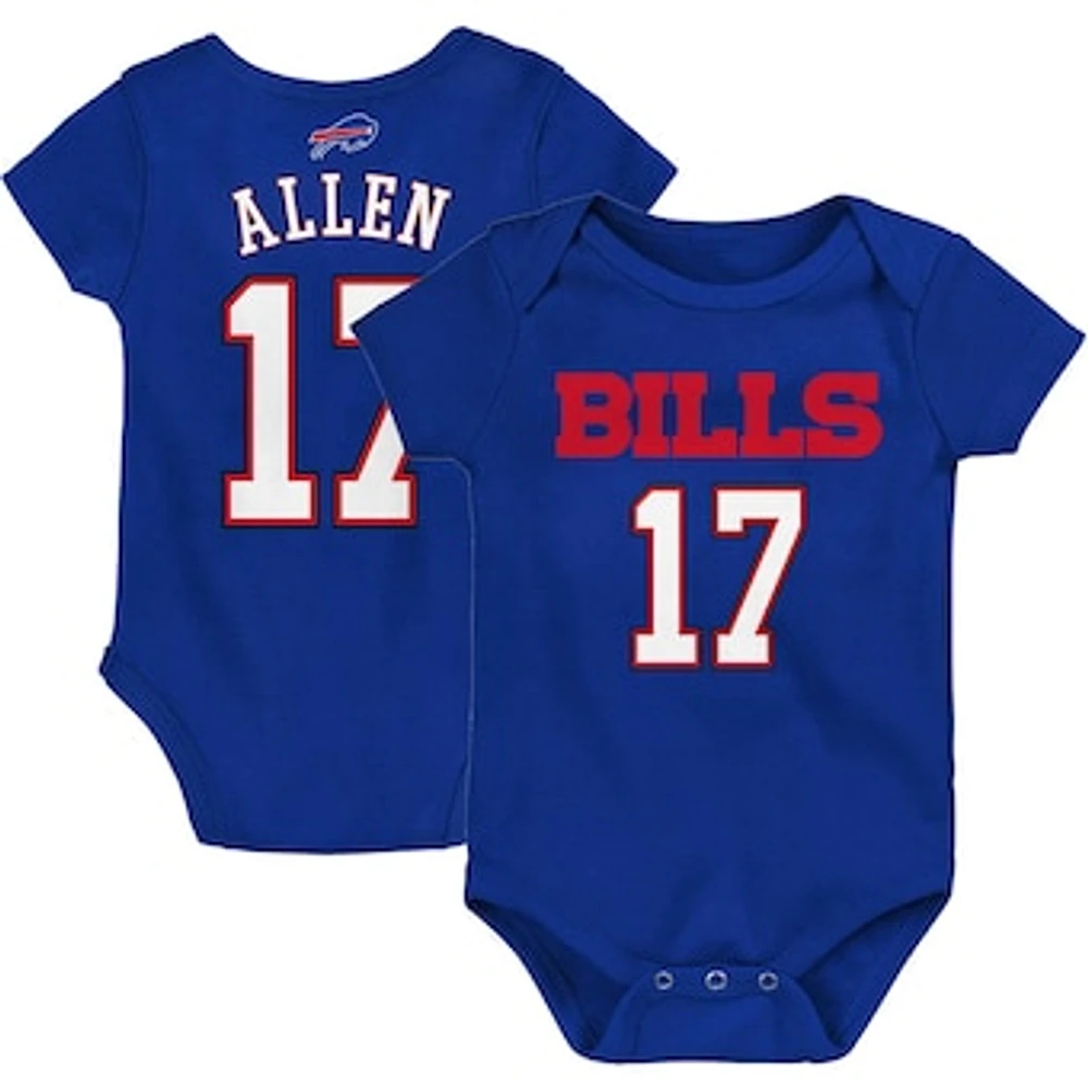 Newborn & Infant Josh Allen Royal Buffalo Bills Mainliner Player Name & Number Bodysuit