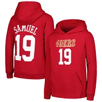 Youth Deebo Samuel Scarlet San Francisco 49ers Mainliner Player Name & Number Pullover Hoodie