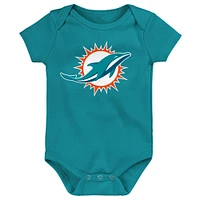 Newborn & Infant Aqua Miami Dolphins Team Logo Bodysuit