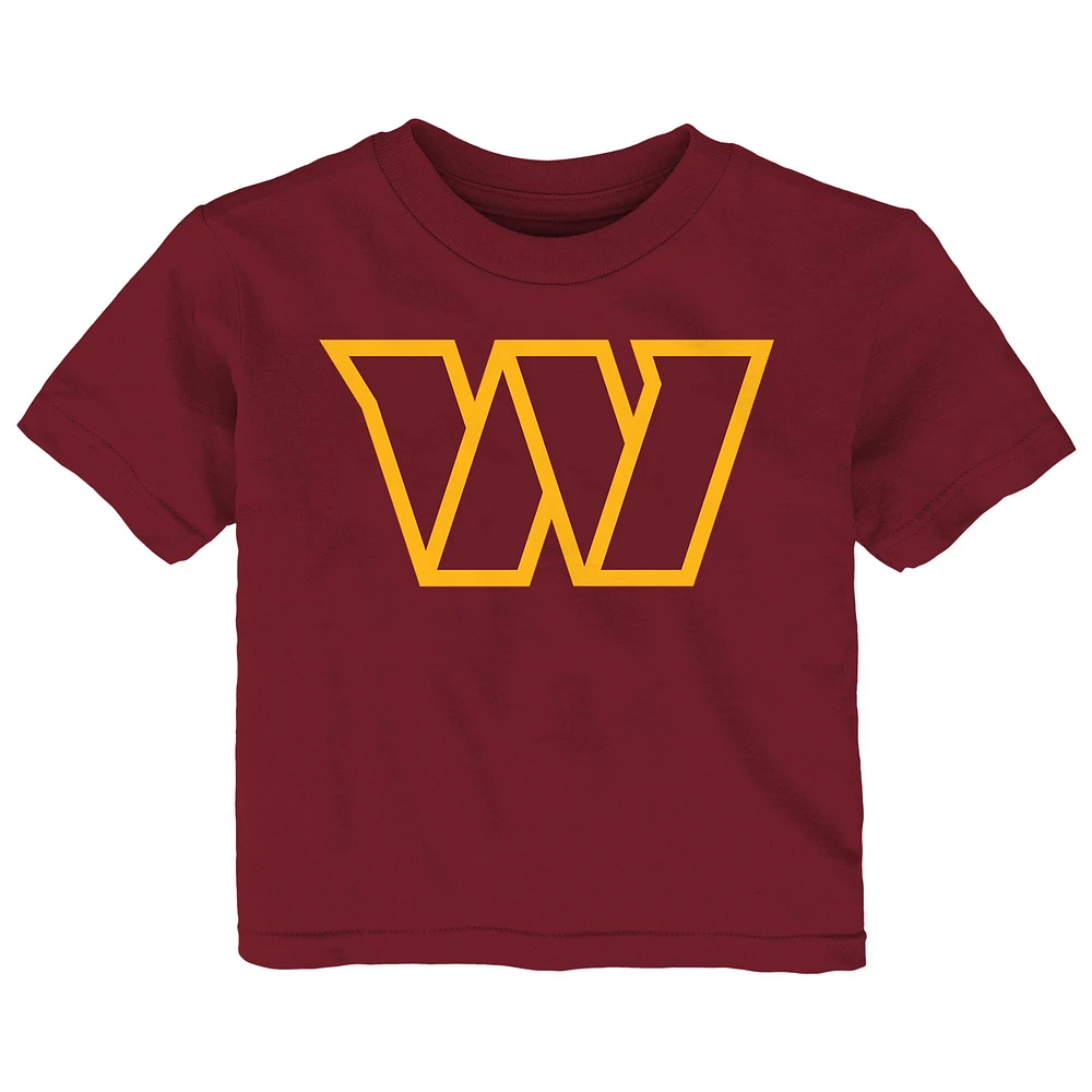 Infant Burgundy Washington Commanders Primary Logo T-Shirt