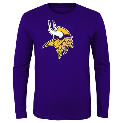 Toddler Purple Minnesota Vikings Primary Logo Long Sleeve T-Shirt