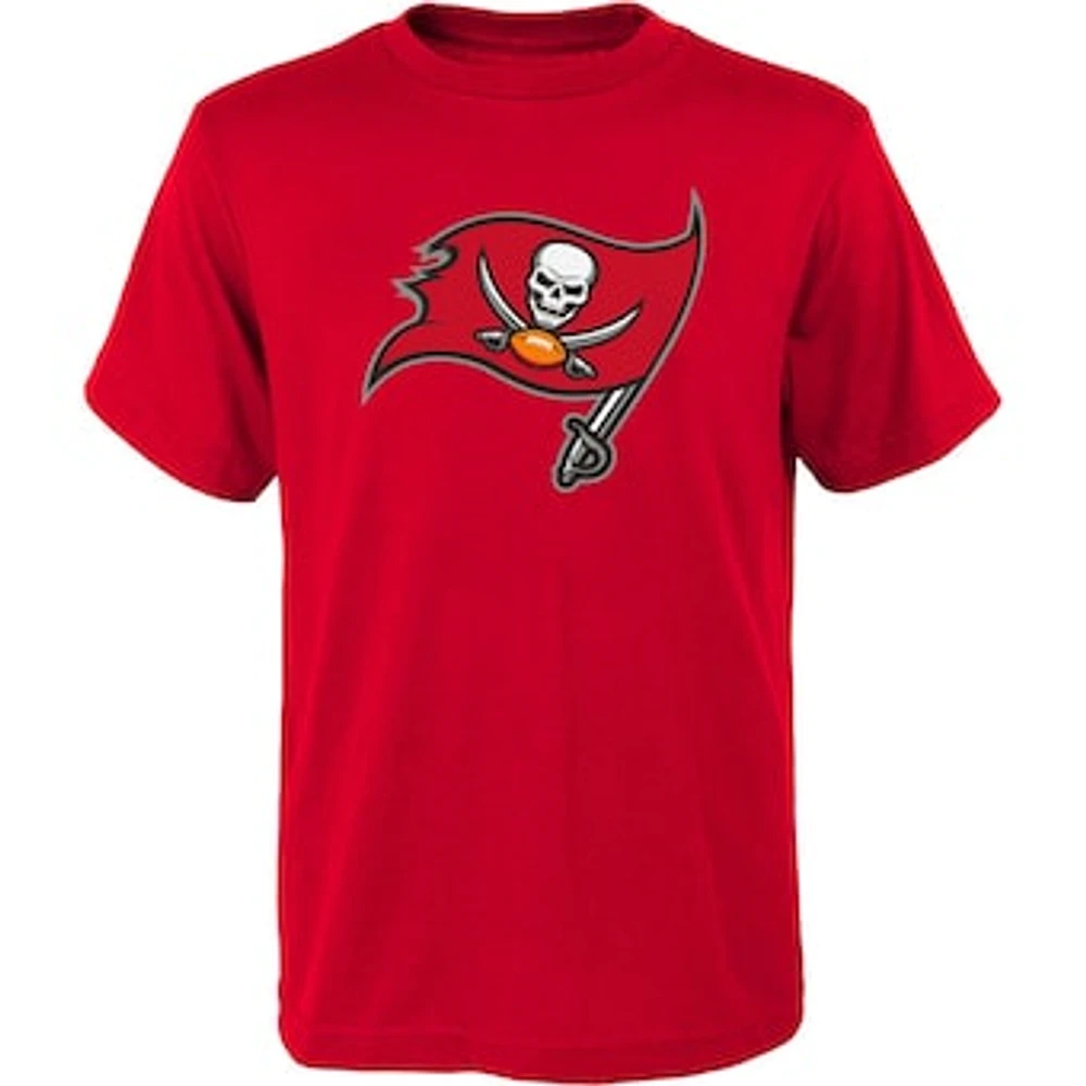 Youth Red Tampa Bay Buccaneers Primary Logo T-Shirt