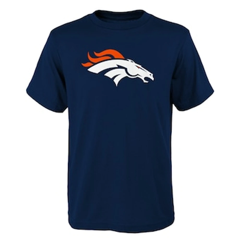 Youth Navy Denver Broncos Primary Logo T-Shirt