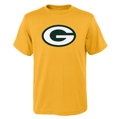 Youth Gold Green Bay Packers Primary Logo T-Shirt