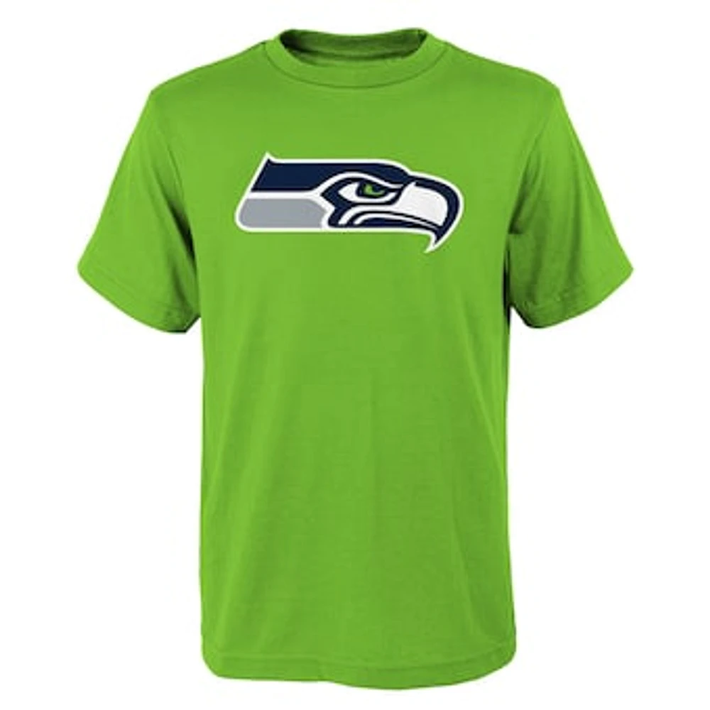 Youth Neon Green Seattle Seahawks Primary Logo T-Shirt