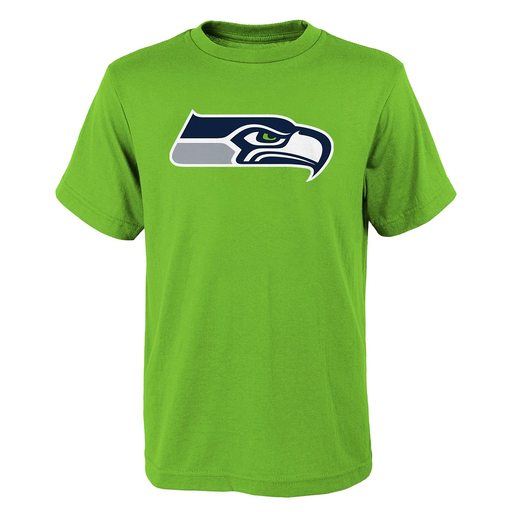 Youth Neon Green Seattle Seahawks Primary Logo T-Shirt