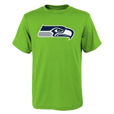 Youth Neon Green Seattle Seahawks Primary Logo T-Shirt