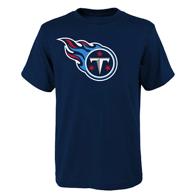 Youth Navy Tennessee Titans Primary Logo T-Shirt