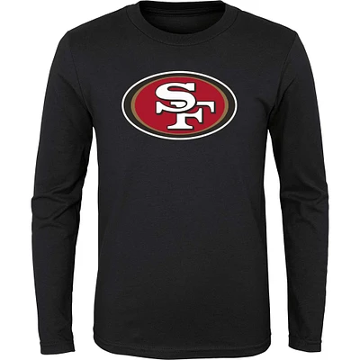 Youth Black San Francisco 49ers Primary Logo Long Sleeve T-Shirt