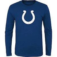 Youth Royal Indianapolis Colts Primary Logo Long Sleeve T-Shirt