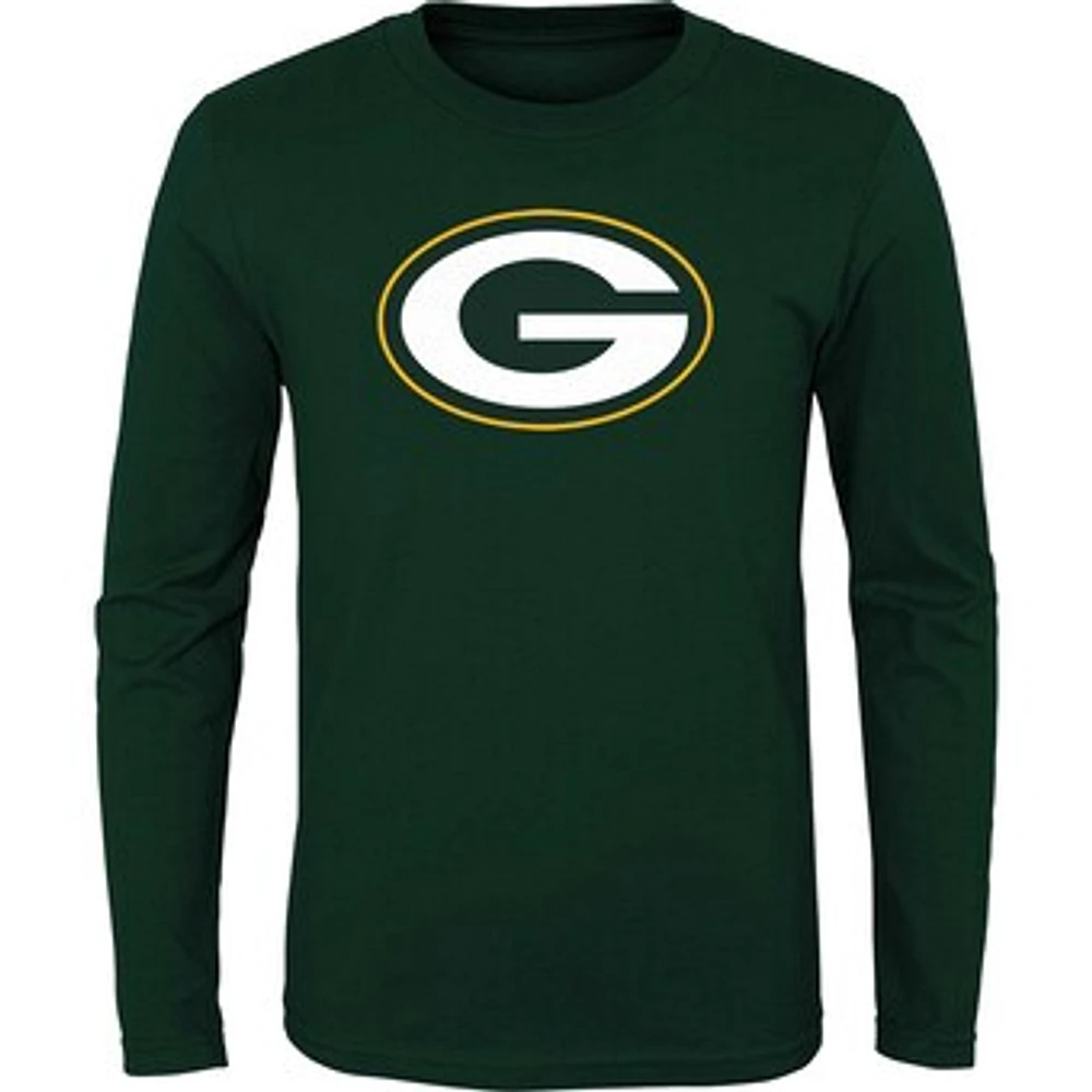 Youth Green Bay Packers Primary Logo Long Sleeve T-Shirt