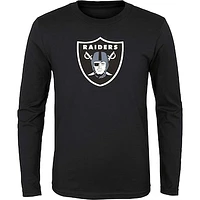 Youth Black Las Vegas Raiders Primary Logo Long Sleeve T-Shirt